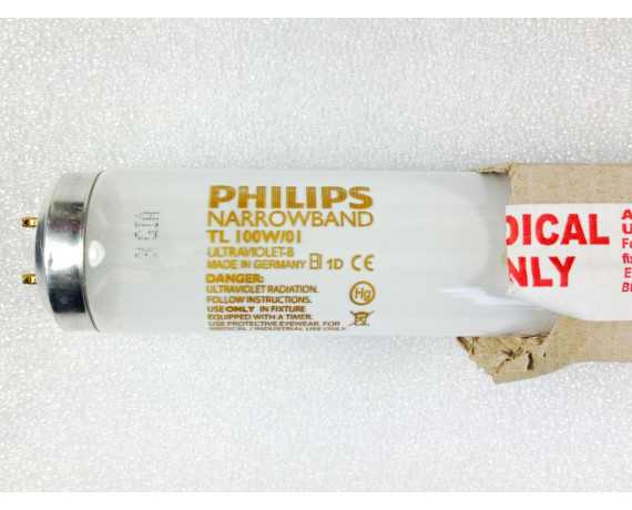 Philips UVB-lamp TL/01 100W smalband fototherapie Philips UVB-lampen TL 100W/01 SLV/10