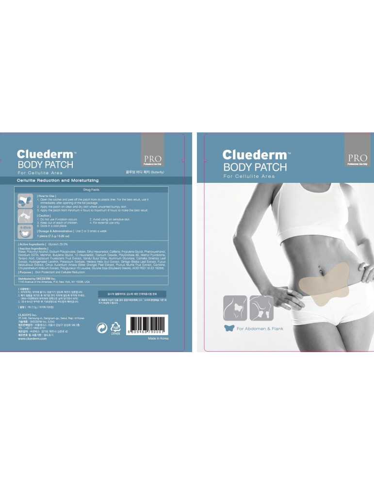 Cluederm anti-cellulite patch abdomen et hipsPatch et patchs esthétiques