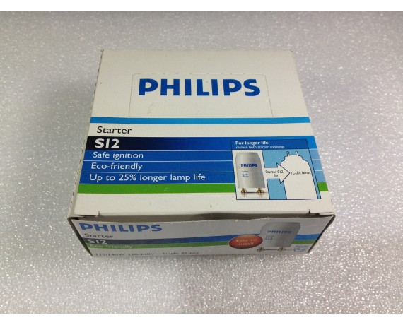 Sytytin Philips S12 25 kappaleen pakkausTarvikkeet Philips S12 115-140W BOX 25