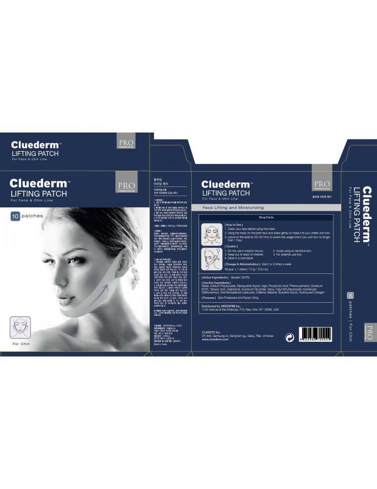 Patch de lifting Cluederm et chinPatch et patchs esthétiques