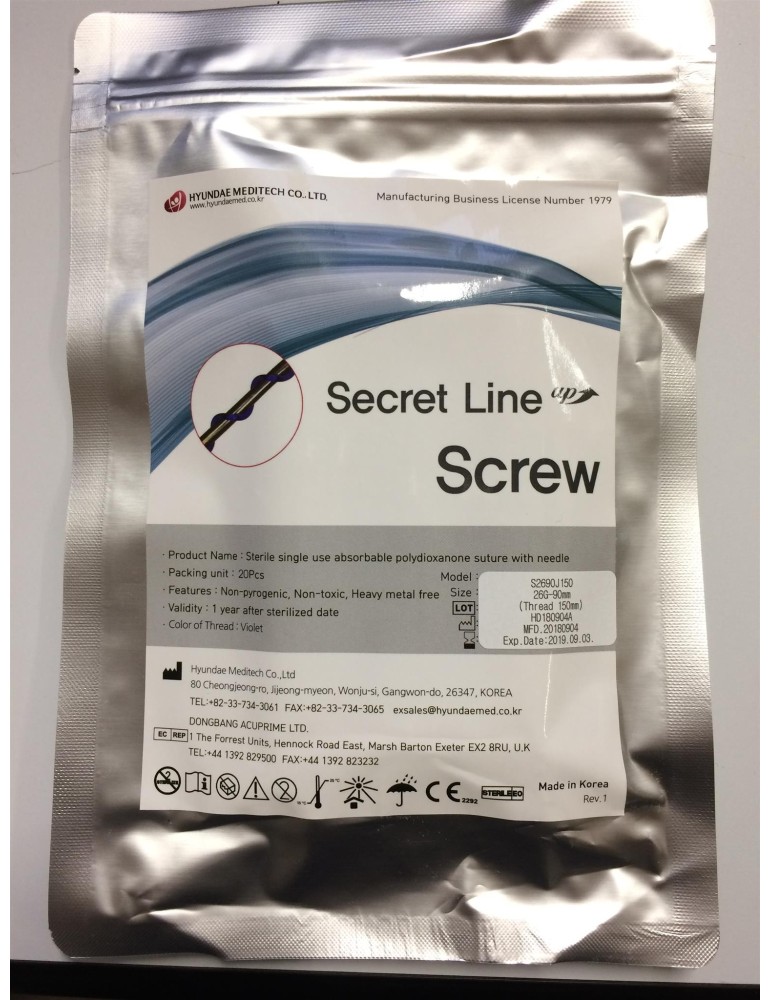 Face Suspension Threads Secret Screw Box 20 pcs Suspension Threads Hyundae Meditech Face Suspension Threads Secret Screw Box 20 pcs Suspension Threads Hyundae Meditech