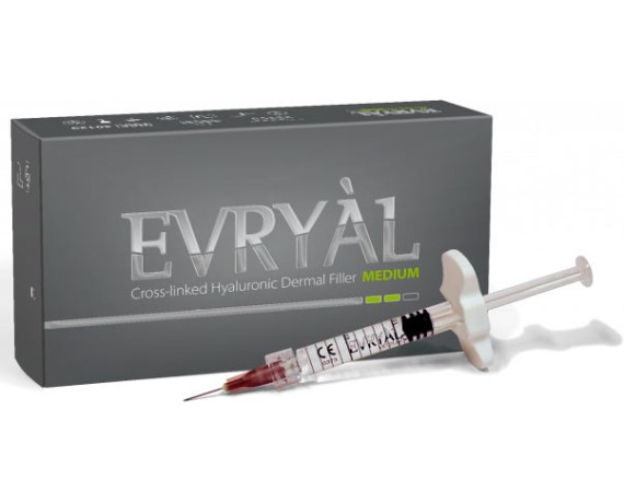 Ristisilloitettu hyaluronihappotäyteaine Evryàl MediumRistisilloitettu täyteaine Apharm Srl EVRYAL-MEDIUM