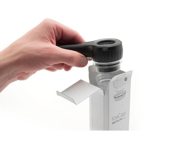 Engangs-isdæksler til Dermlite DL4, æske med 100 stk. Tilbehør og adaptere til dermatoskoper Dermlite ICDL4-100