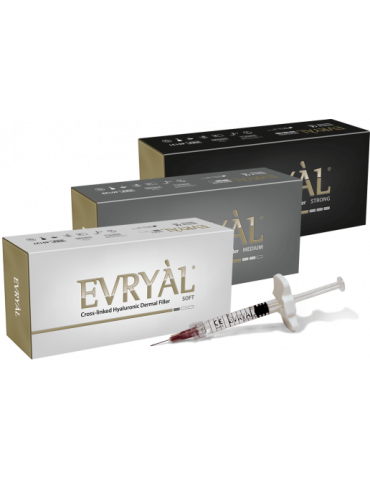 Evryàl Pakiet startowy 3 sztuki Mocny – miękki – średni wypełniacz hialuronowy Wypełniacze usiemienia Apharm S.r.l. EVRYAL3PACK