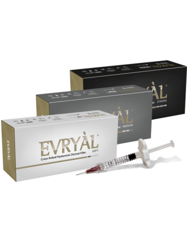 Evryàl Starterpakke 3 stk. Stærk - Blød - Medium Hyaluronsyrefiller Krydsbundet filler Apharm Srl EVRYAL3PACK