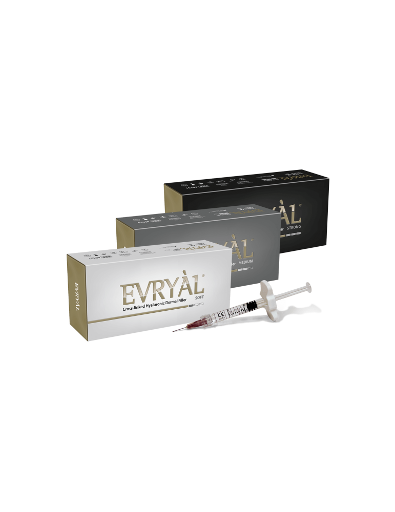 Evry-l Starter Pack 3 piezas Fuerte - Suave - Relleno medio IaluronicoFiller Cross-linked Apharm S.r.l. EVRYAL3PACK
