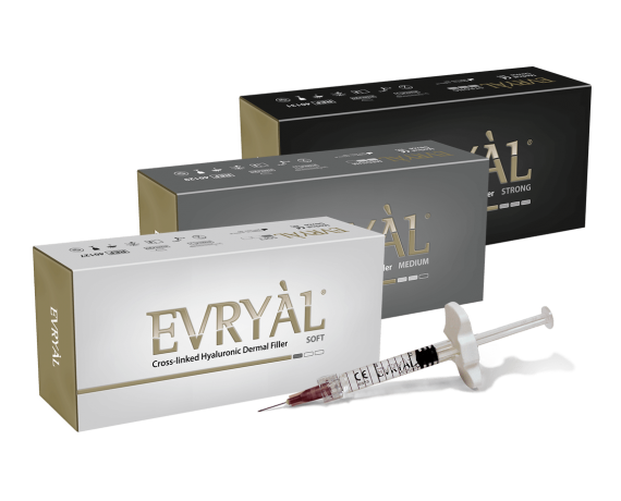 Evryàl početni paket 3 komada Strong - Soft - Medium hijaluronski filer Unakrsno povezano punjenje Apharm S.r.l. EVRYAL3PACK
