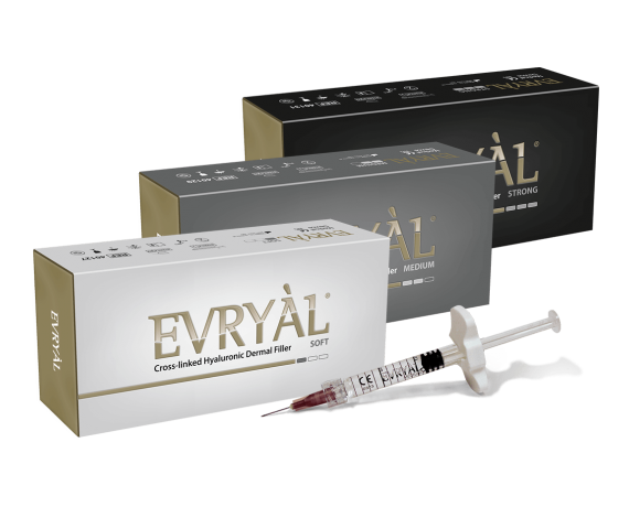 Evryàl Starterpakke 3 stk. Stærk - Blød - Medium Hyaluronsyrefiller Krydsbundet filler Apharm Srl EVRYAL3PACK