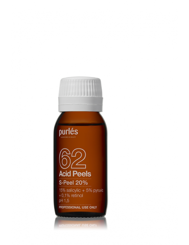 Purles 62 S-Peel piling sa salicilnom kiselinom 15% pirogrožđanom 5% 60 ml Kemijska piling Purles PURLES62