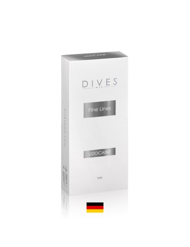 Dives Fine Lines -hyaluronihappotäyteaine lidokaiinilla 2x1ml. Ensiluokkainen täyteaine lidokaiinilla. DIVES MED FINELINES-LIDO.