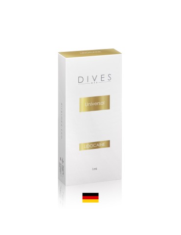 Dives Universal Hyaluronic Filler ryppyihin lidokaiinilla 2x1mlPremium-täyteaine lidokaiinilla DIVES MED UNIVERSAL-LIDO