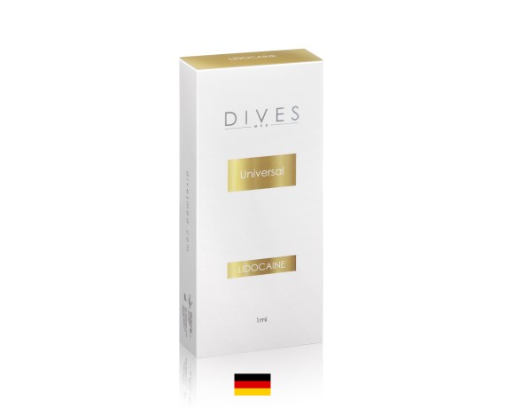 Dives Universal Hyaluronic Filler til Rynker med Lidokain 2x1ml Premium filler med Lidokain DIVES MED UNIVERSAL-LIDO