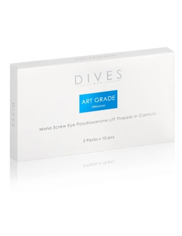 DIVES MED MONO SCREW EYE CANNULA PDO Esteettiset langat 2x10 kpl silmiin Vetokierteet Silmäkanyyli DIVES MED MONO SCRE...