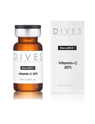 DIVES VITAMINA C 20% meso componente vitamina C 10x10mL Ampollas Mesoterapia y Needling DIVES MED VITAMINC20