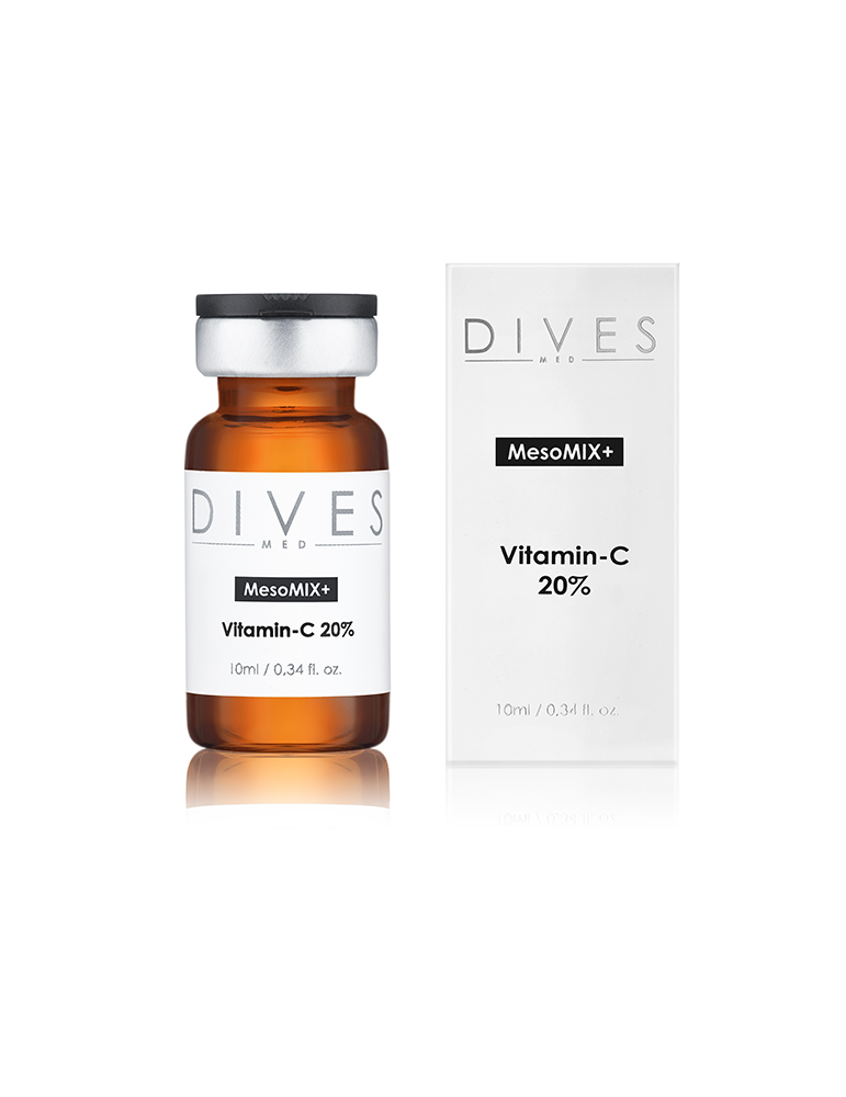 DIVES VITAMIN C 20% meso component vitamin C 10x10mL Flacons de mésothérapie et d'aiguilletage DIVES MED VITAMINC20