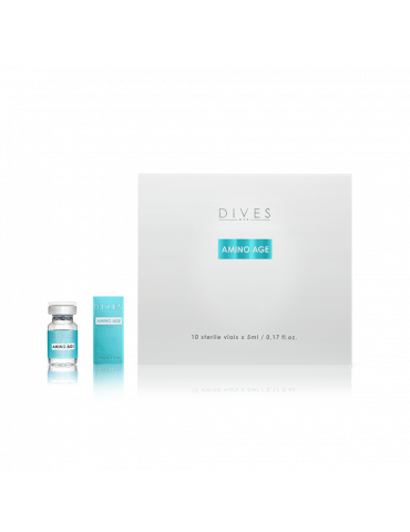 Dives Amino Age Komponenten-Mesotherapie mit Aminosäuren, Hautverjüngungsbox, 10 x 5 ml Ampullen für Mesotherapie und Needlin...