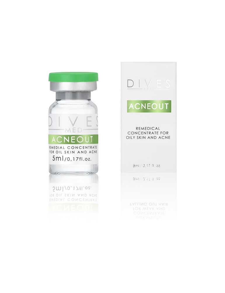 Dives ACNEOUT Specialized formula to fight seborrhoea and skin acne 10x5ml Cocktails Needling and Mesotherapy DIVES MED ACNEOUT