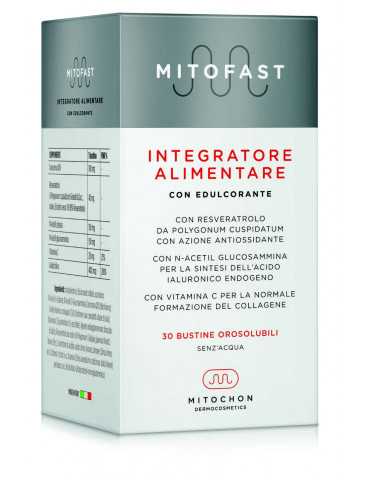 MITOFAST antioxidant voedingssupplement met collageen- en hyaluronzuursyntheseMitochon Dermal Food Supplements...