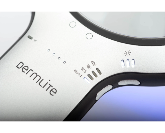 Dermlite Lumio 2 polarized examination lens 100mm aspherical VIS-WOOD-UV Lampade di Wood manuali con lente Dermlite DLU2