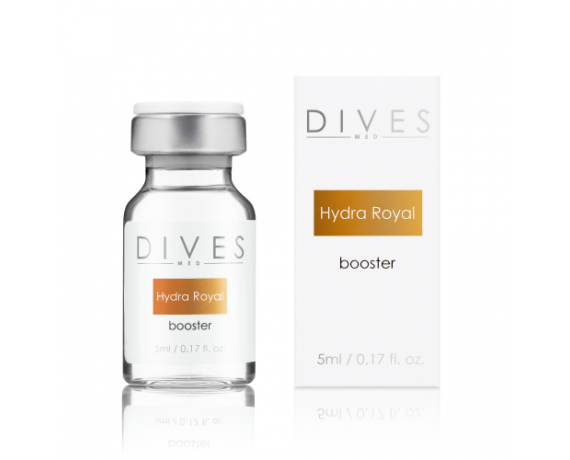 Coquetel meso Hydra Royal BOOSTER com aminoácidos e vitaminas 3x5ml Skin Booster Hydra Royal Family DIVES MED HYDRA-BOOST