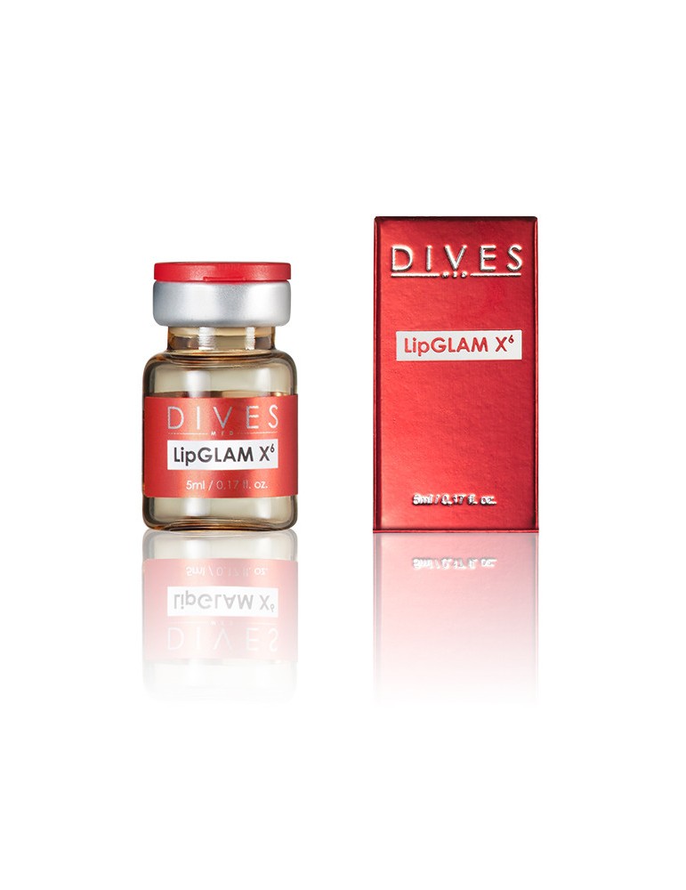 Dives LipGlam X6 meso cocktail parempaan huulimeikkiin 10x5mlCocktails Needling ja mesoterapia DIVES MED LipGlamX6