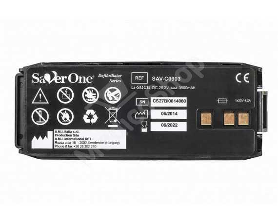 Batería de repuesto para desfibrilador Saver One Series Accesorios dedesfibriladores ami.Italia