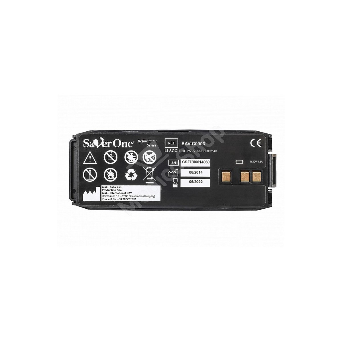 Batteria di ricambio defibrillatori Saver One SeriesAccessori Defibrillatori Saver ONE ami.Italia