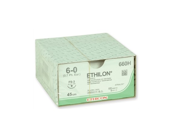 Ethicon Ethilon sutura monofilamento estéril no absorbible, paquete de 36 piezas Suturas quirúrgicas