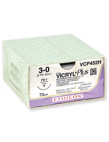 Ethicon Vicryl Plus resorbierbares chirurgisches Nahtmaterial, Packung mit 36 Stück Chirurgische Nähte