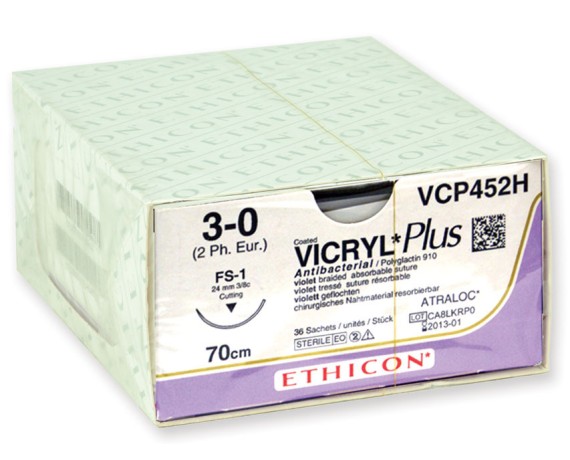Ethicon Vicryl Plus imeytyvä kirurginen ommel 36 kpl pakkausKirurgiset ompeleet