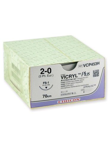 Ethicon Vicryl Plus absorberbar kirurgisk sutur, pakke med 36 stk. Kirurgiske suturer