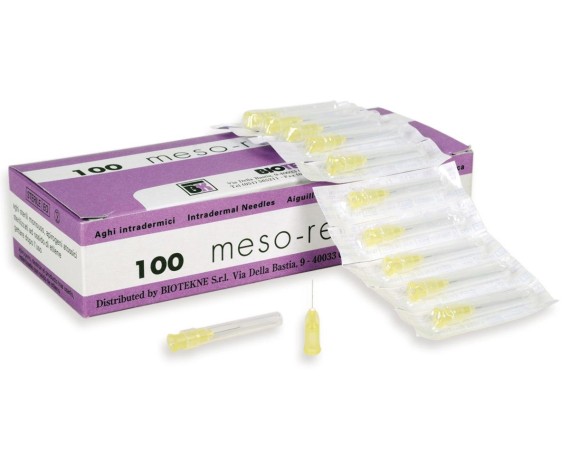 Luer filler nåle størrelser 30G 27G pakke med 100 stk. Mesoterapi nåle og fillers Gima
