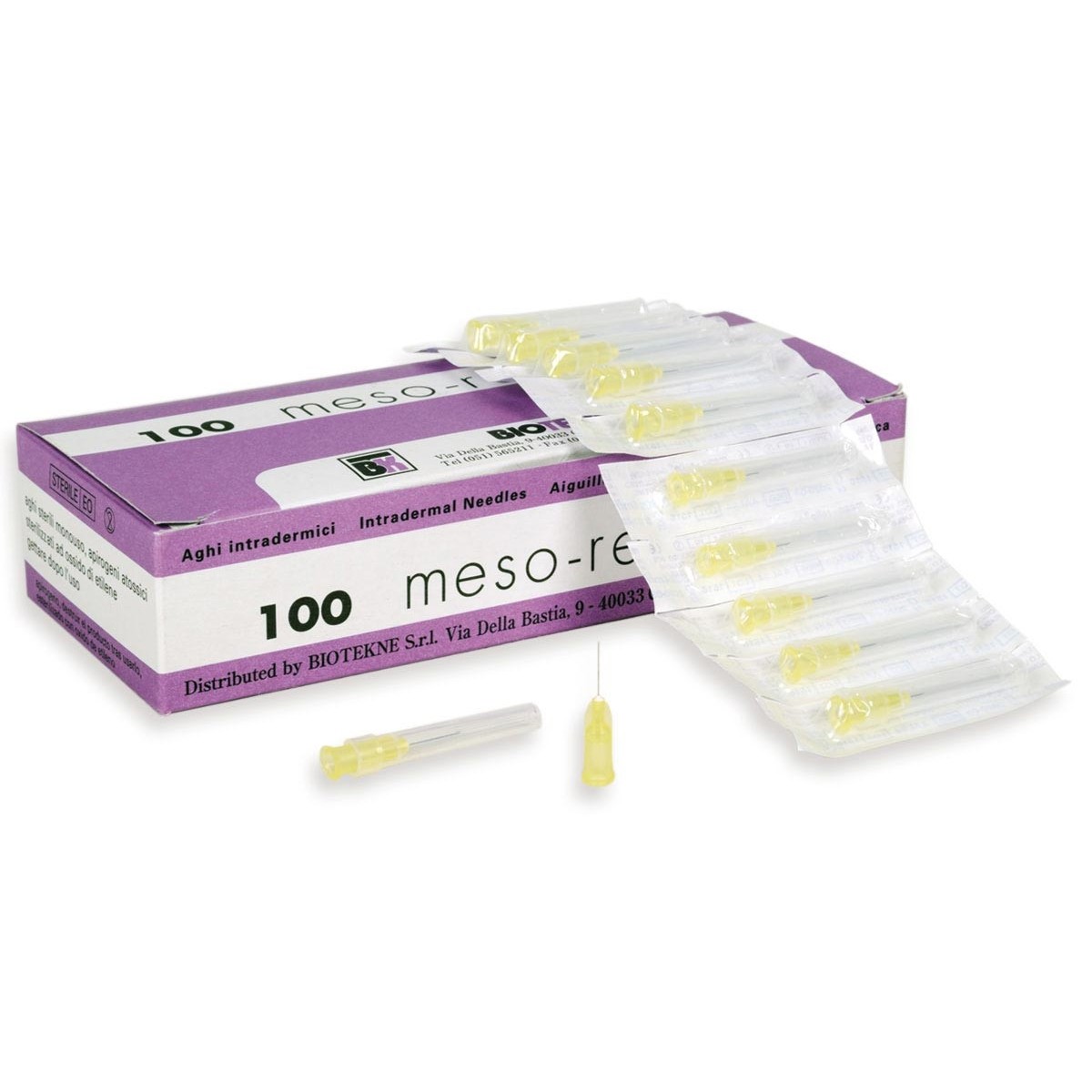 Ace de umplere Luer dimensiuni 30G 27G pachet de 100 de bucăți Ace și materiale de umplutură pentru mezoterapie Gima
