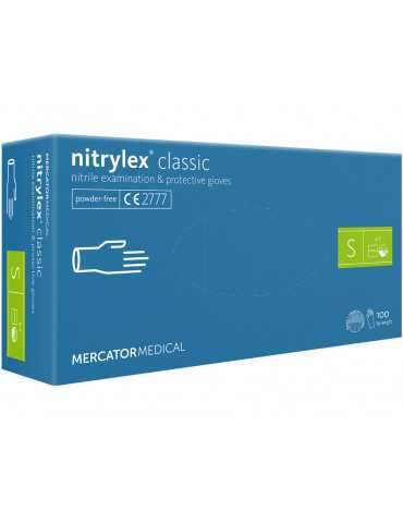 Bezpudrowe rękawice diagnostyczne Nitrile Nitrilex - 500 sztuk Jednorazowe rękawiczki medyczne Gima