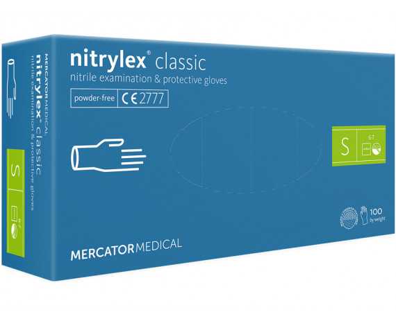 Luvas de exame Nitrile Nitrilex sem pó - 500 peças - Luvas médicas descartáveis Gima