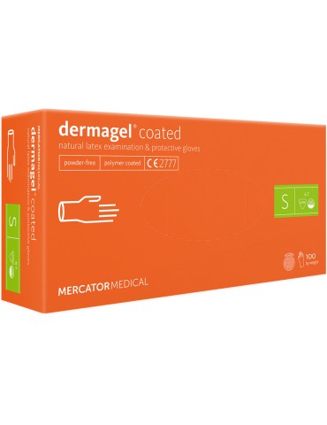 Pudderfri ambidextrøse Dermagel latex undersøgelseshandsker - 500 stk. Engangs medicinske handsker Gima