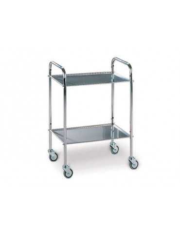 Lancart medium stainless steel trolley 70x50x80h Carrelli INOX Gima 45811