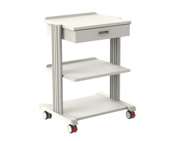 Slimme trolley met 2 planken 50x42 met onderstel en lade