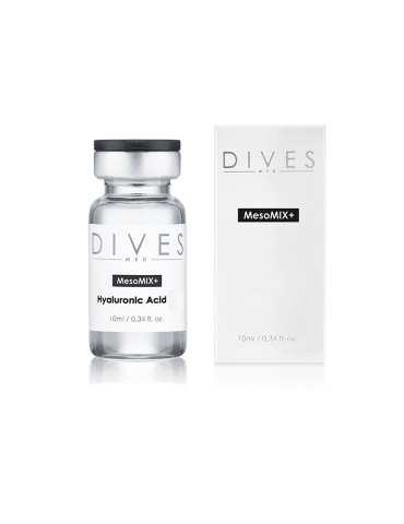 DIVES HYALURONSYRE 3% revitaliserende mesokomponent 10x10 ml mesoterapi og nålebehandlingsflasker DIVES MED HYALURO3
