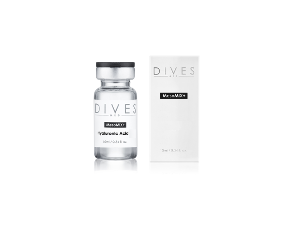 DIVES HYALURONSYRE 3% revitaliserende mesokomponent 10x10 ml mesoterapi og nålebehandlingsflasker DIVES MED HYALURO3