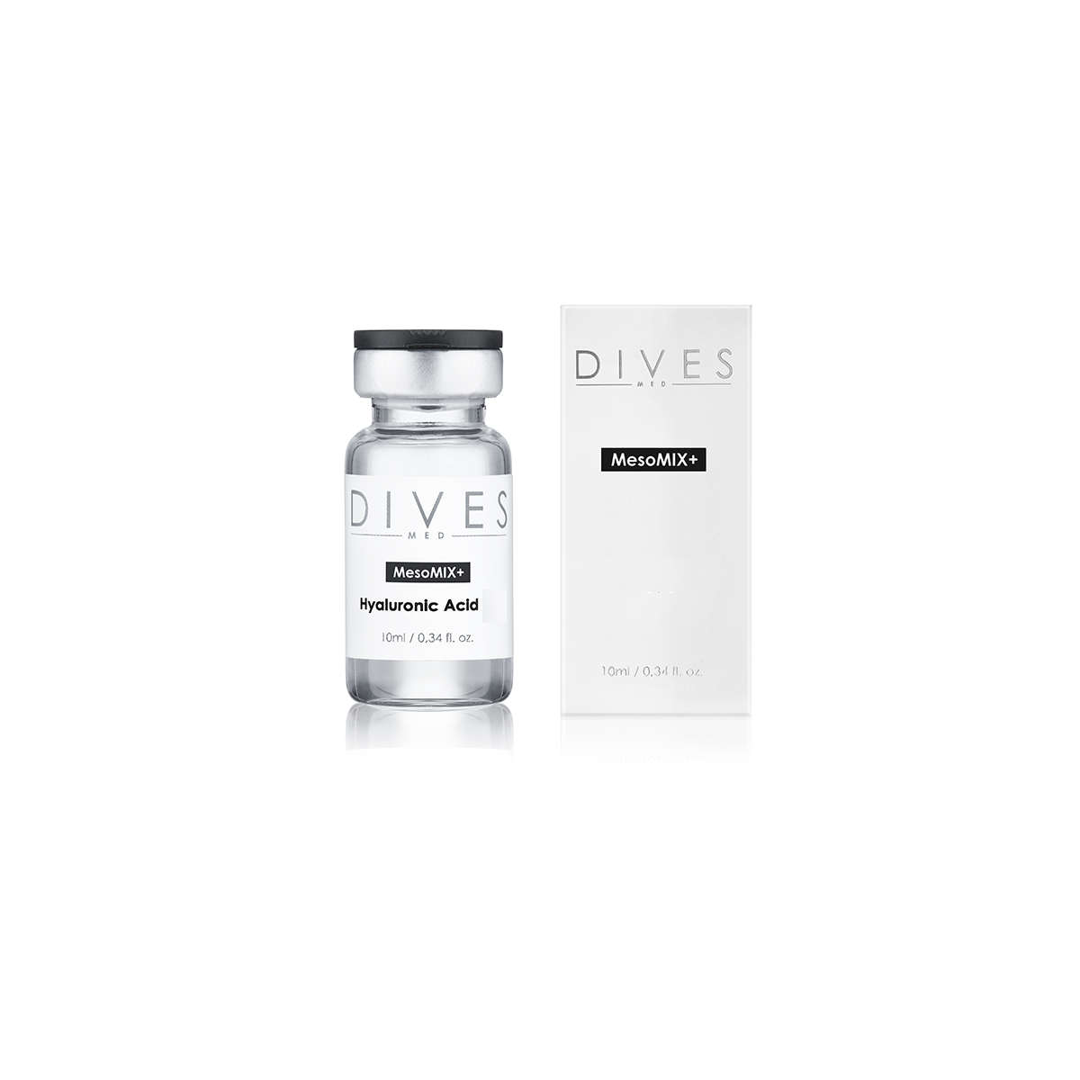 DIVES Hyaluronihappo 3% mesokomponenttia elvyttävä 10x10ml Fial Mesoterapia ja neulaus DIVES MED HYALURO3