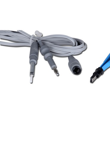 Cavo bipolare EU 2 pin per elettrobisturi MB122-132-160-200 con adattatoreAccessori per Elettrobisturi Gima 30643+30642