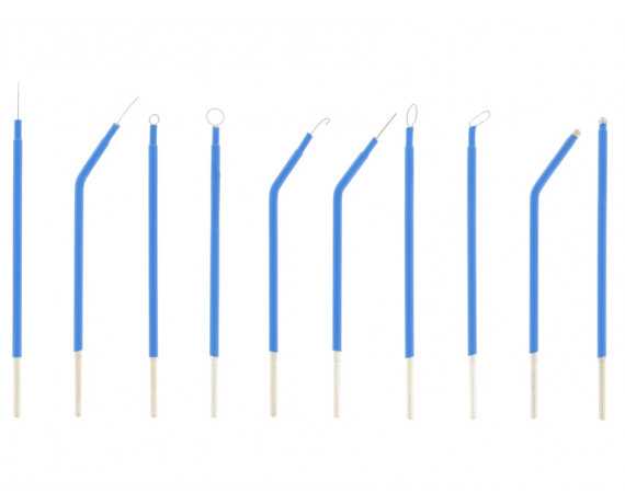 Set of 10 monopolar electrodes 10 cm long for MB 120 160 200 electrosurgical units Monopolar Electrodes Gima 30531