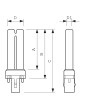 Lampada Puu Philips - PL-S 9W BLB/2P 1CT/6X10CC 60V 8,6W G23 Lampada Puu Philips PL-S 9W BLB/2P