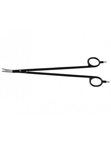 Disposable curved bipolar scissors 18 cm Electrosurgery Scissors Gima 30310