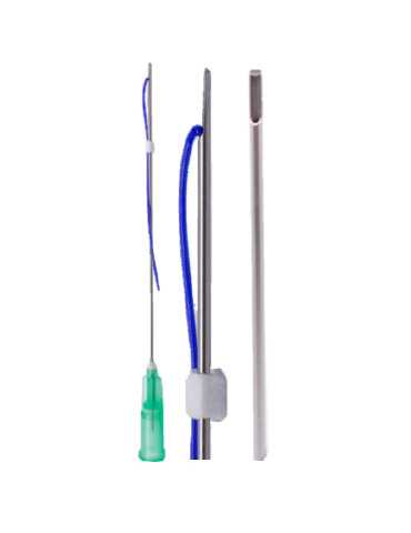 Hilos de tracción PDO para nariz dentada con cánula tipo L tamaño 19G 60 mm Cables de tracción con cánula Hyundae Meditech AL...
