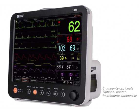 Monitor multiparametric ECG cu ecran tactil K15 cu 5 derivatii Monitoare multiparametrice Gima 35309