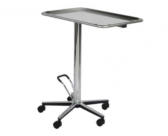 Hydraulic Mayo table with pump and 5-star base Mayo tables and basin trolleys Gima 45834