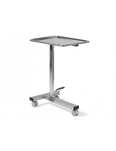 Hydraulic Mayo table with T-shaped base pump and swivel tray Mayo tables and basin trolleys Gima 45835