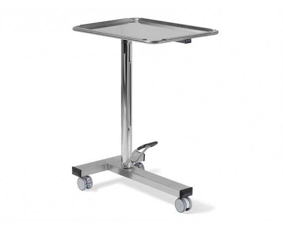 Hydraulic Mayo table with T-shaped base pump and swivel tray Mayo tables and basin trolleys Gima 45835